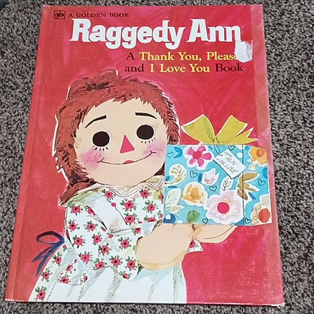 Raggedy Ann Thank You Book, By Golden Books